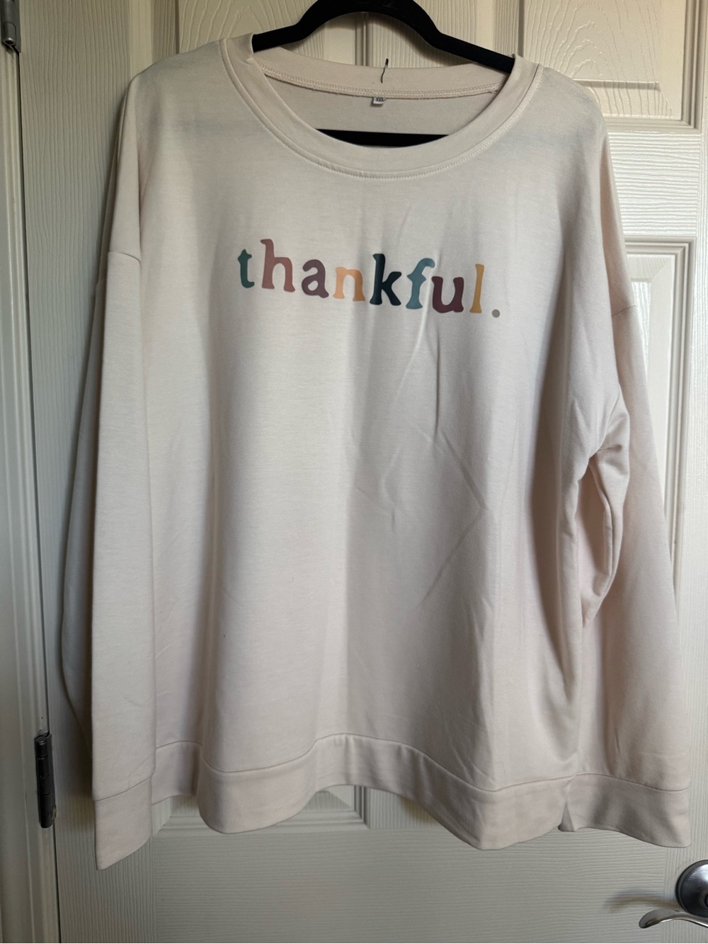 NWT Cream 'thankful.' Graphic Crewneck Sweatshirt, Fall ,Various Sizes